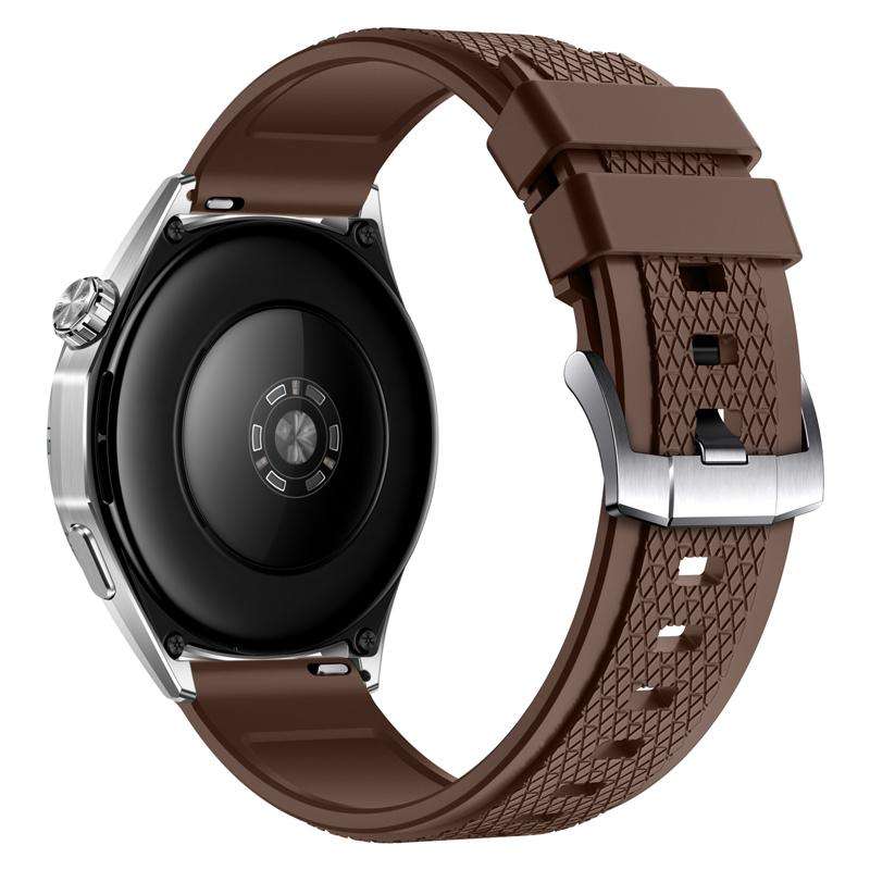 22mm Longines Texture Fluororubber Watch Band(Black)