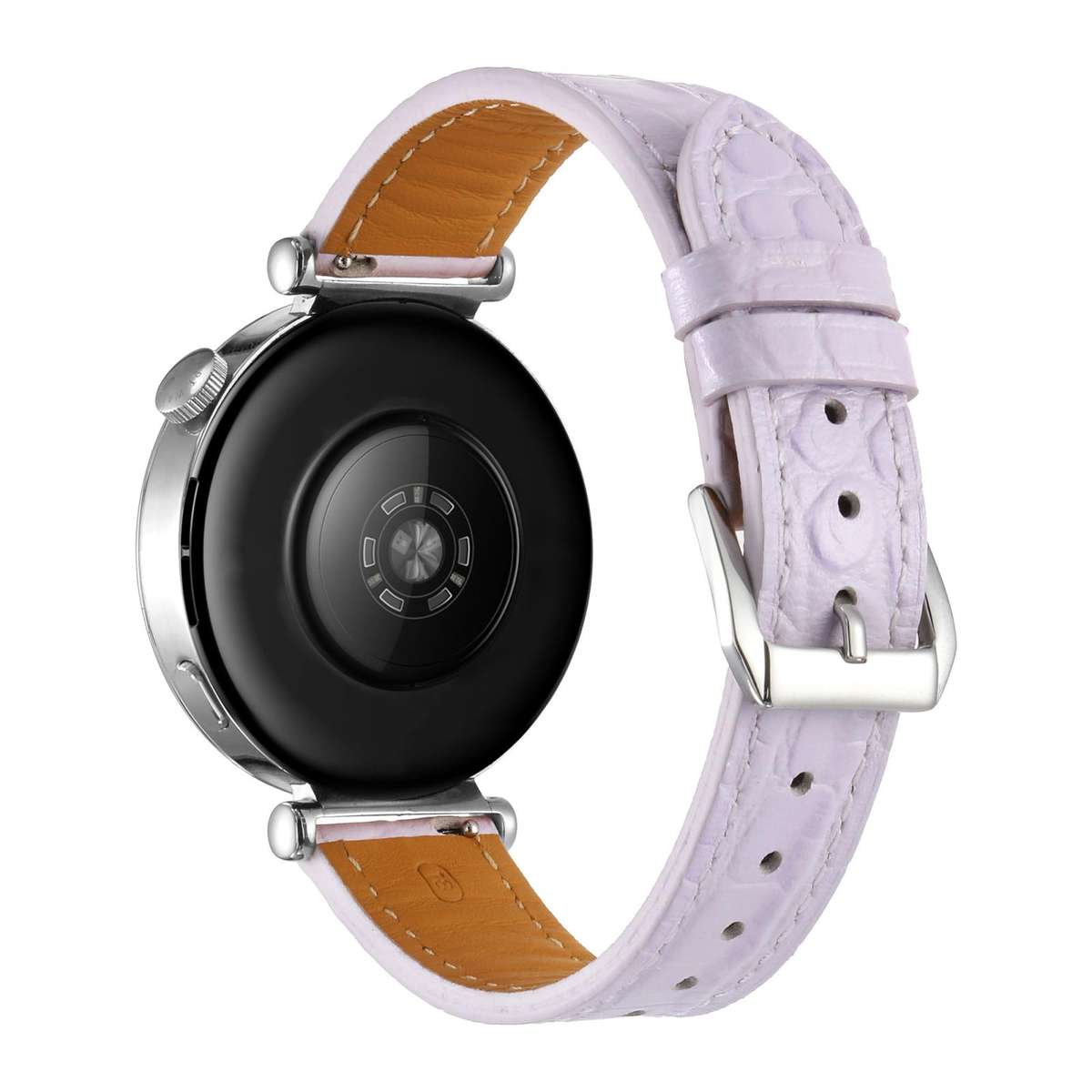 18mm Crocodile Texture Pin Buckle Leather Watch Band(Moonlight Purple)