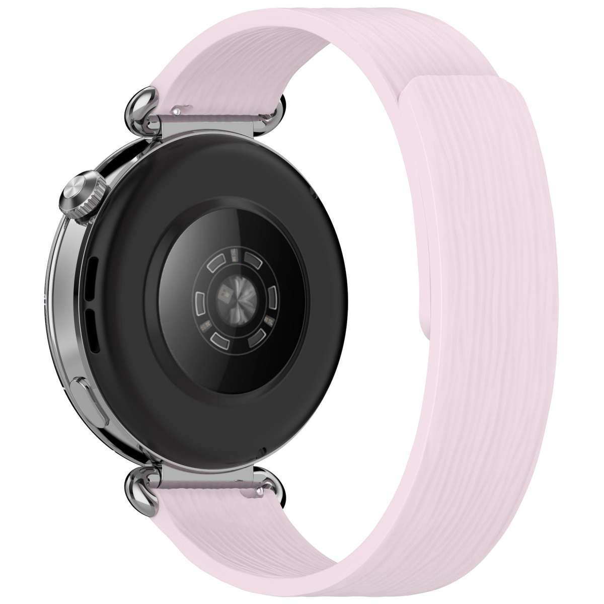 18mm Striped Soft Magnetic Silicone Watch Band(Purple)