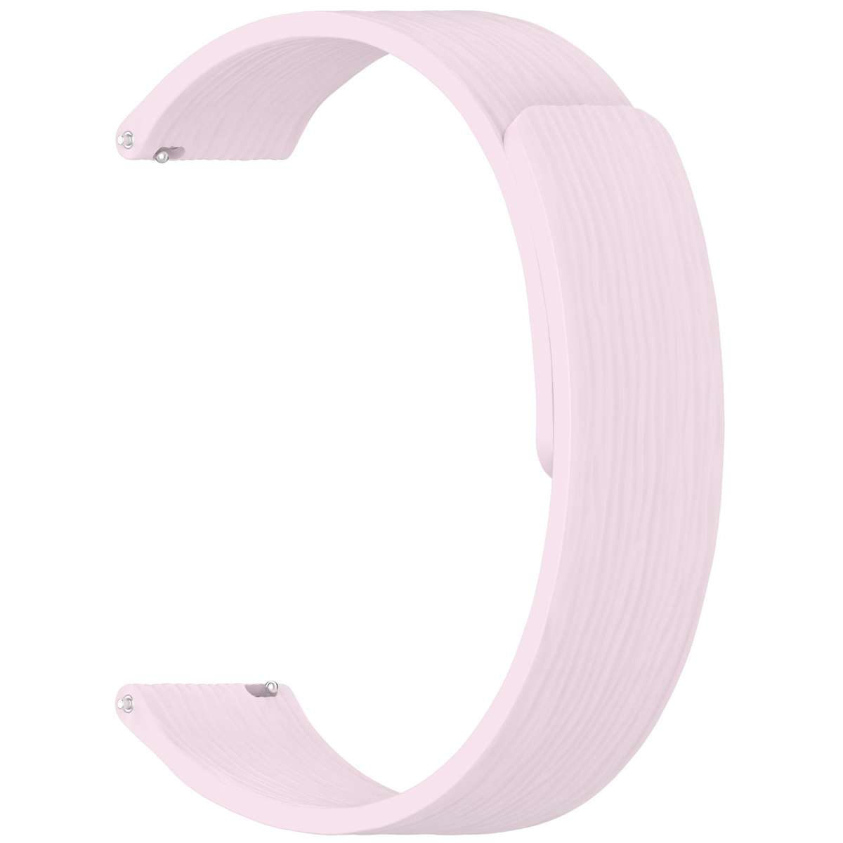 18mm Striped Soft Magnetic Silicone Watch Band(Purple)