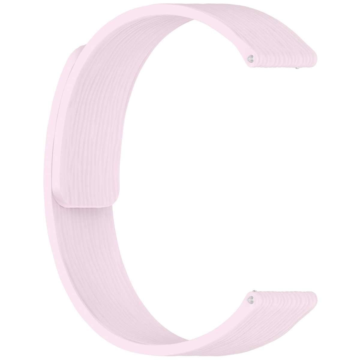 18mm Striped Soft Magnetic Silicone Watch Band(Purple)