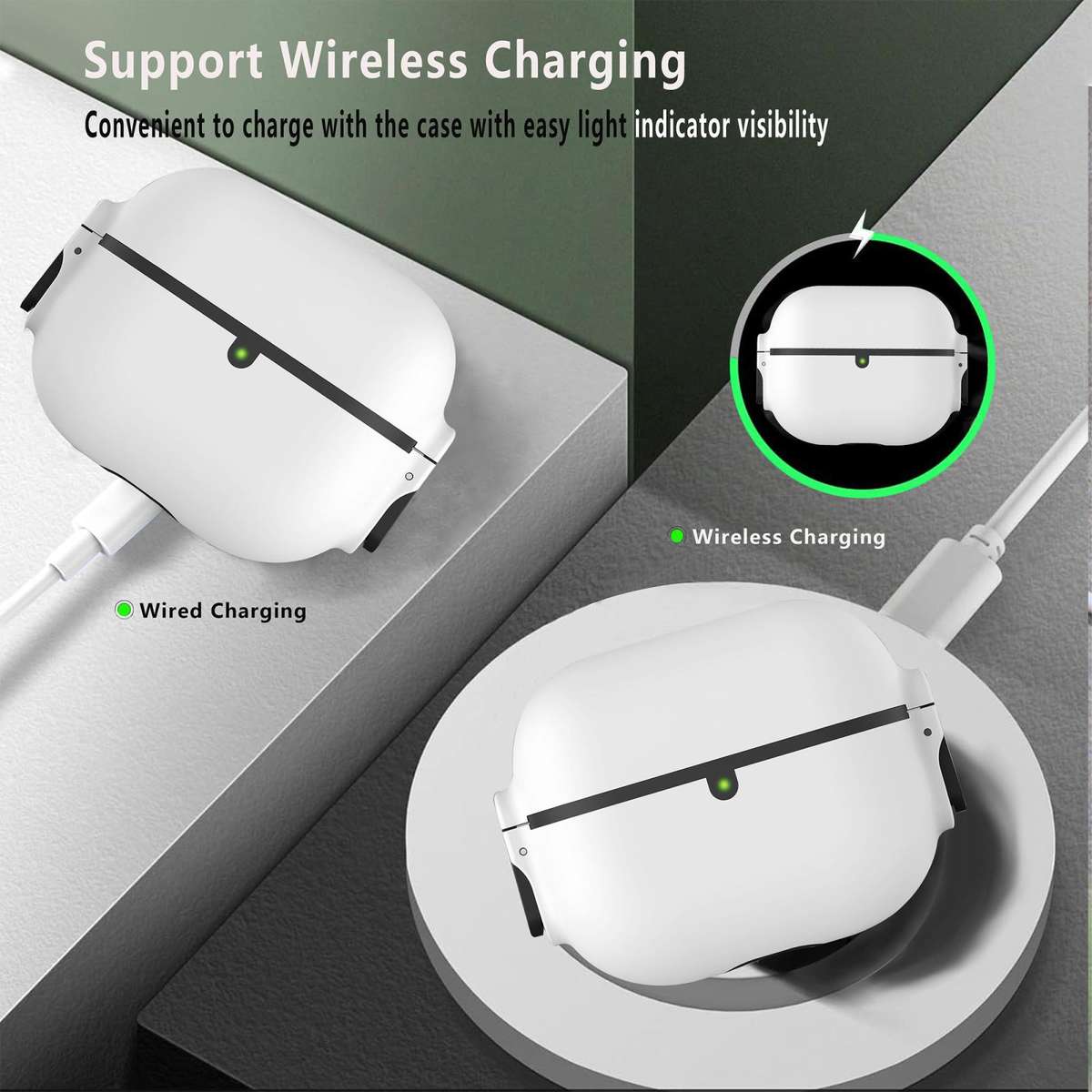 For AirPods Pro 3 Bilateral Spring Action Switch PC Earphone Protective Cover with Carabiner(Red)