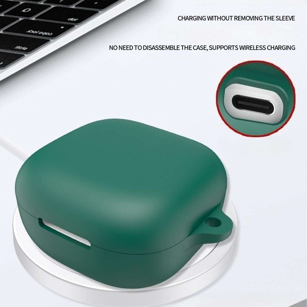 For Soundcore R60inc / P31i Solid Color Silicone Earphone Protective Cover(Navy Blue)