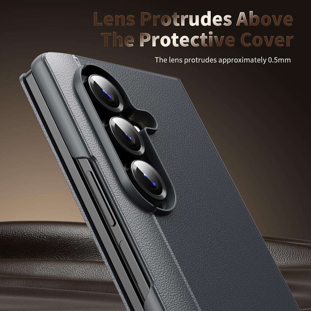 For Samsung Galaxy Z Fold7 5G Smart View Window Leather Phone Case(Grey)