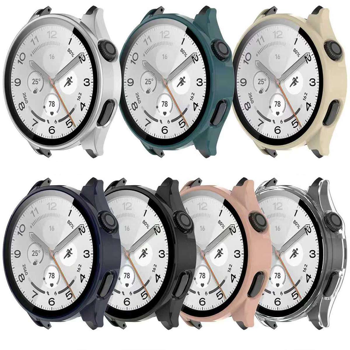 For Xiaomi Watch 5 Tempered Film Integrated PC Watch Protective Cover(Black)