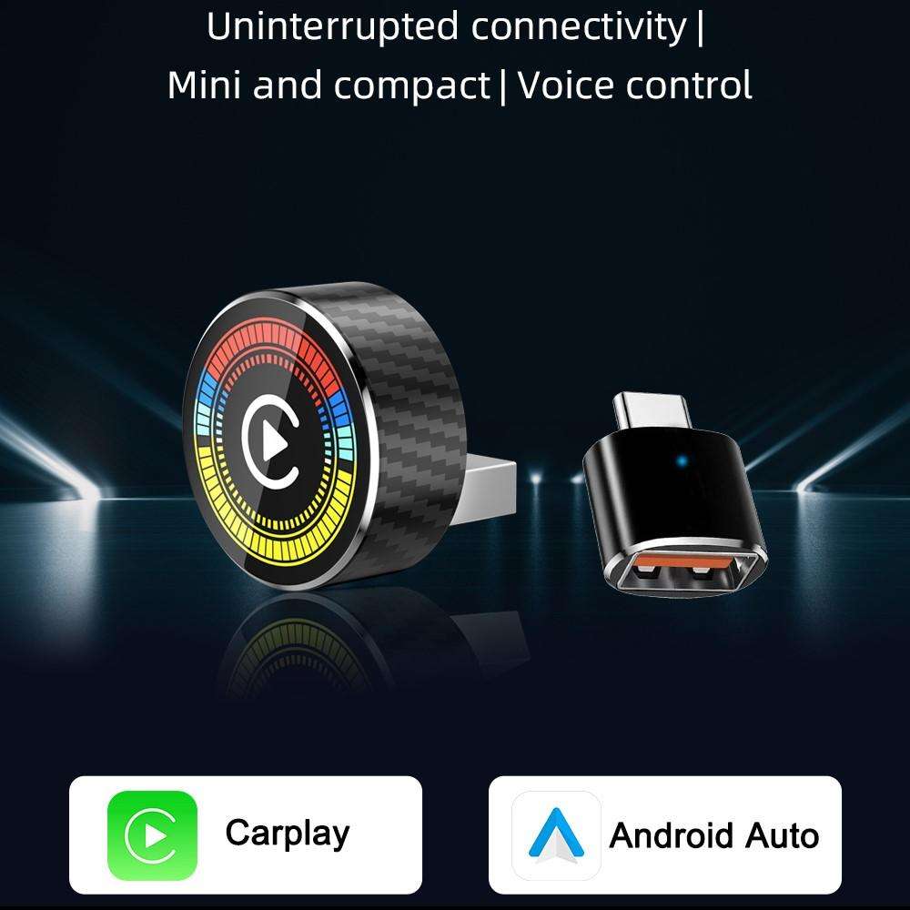 M47 2 in 1 AI Box CarPlay / Android Auto Wired to Wireless Converter Car Wireless Adapter