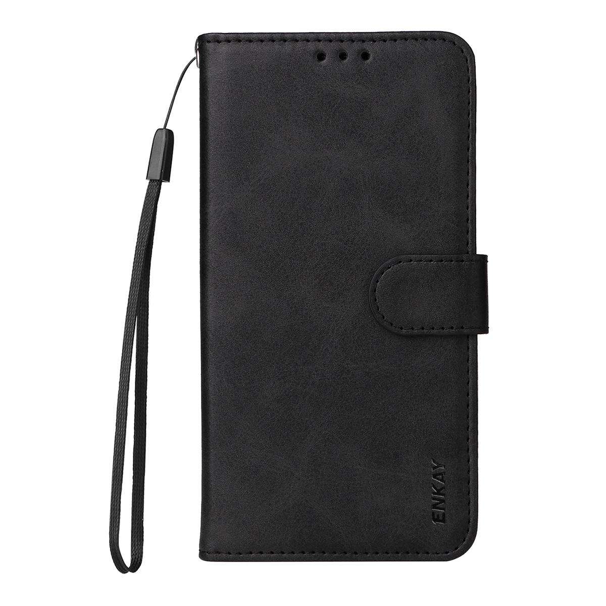 For Redmi Note 15 Pro+ 5G Global 163.3mm ENKAY Card Wallet Calf Texture Leather Phone ... (Black)