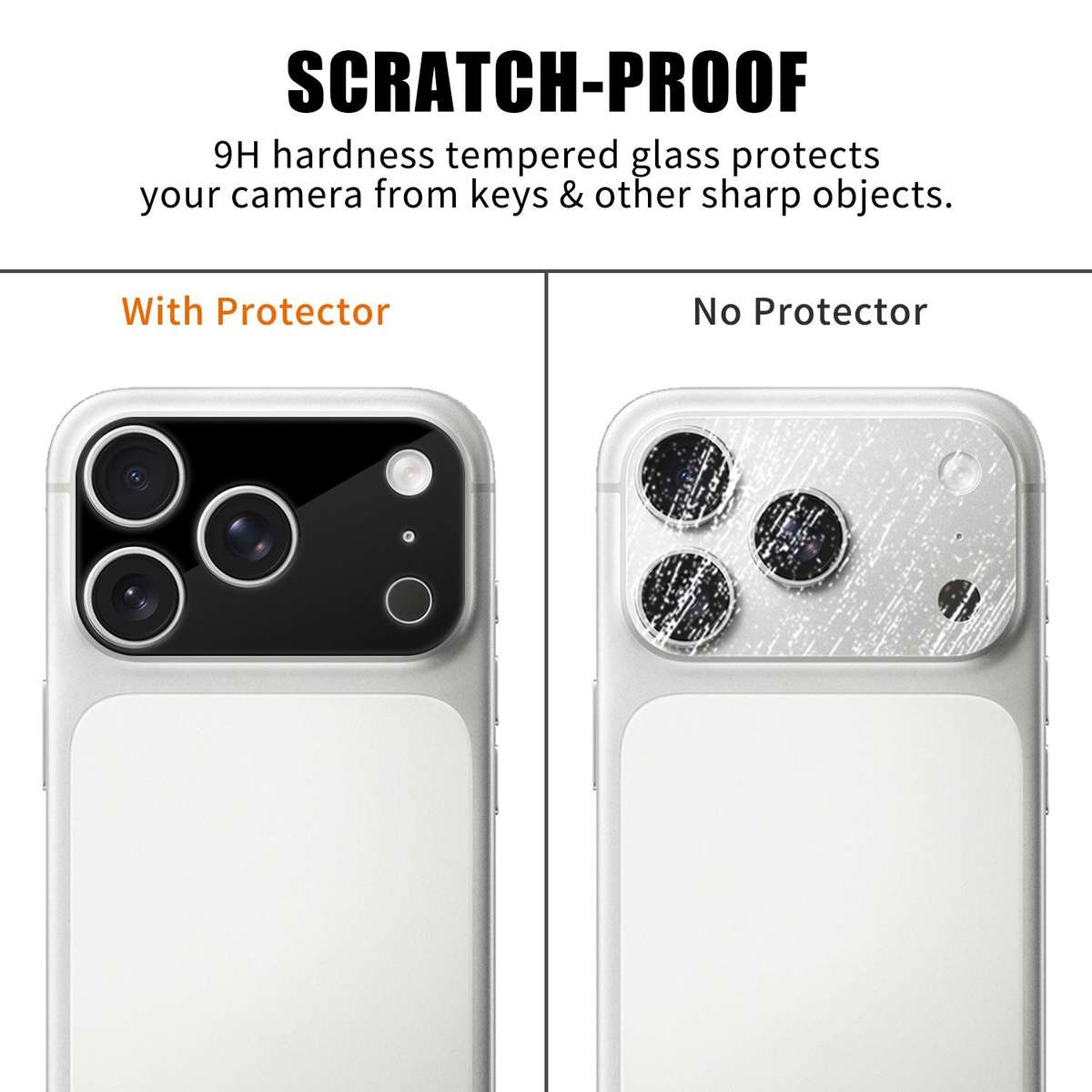For iPhone 17 Pro Kalebol Silk-Screened HD Anti-Fingerprint AR Integrated Camera Lens Tempered Gla