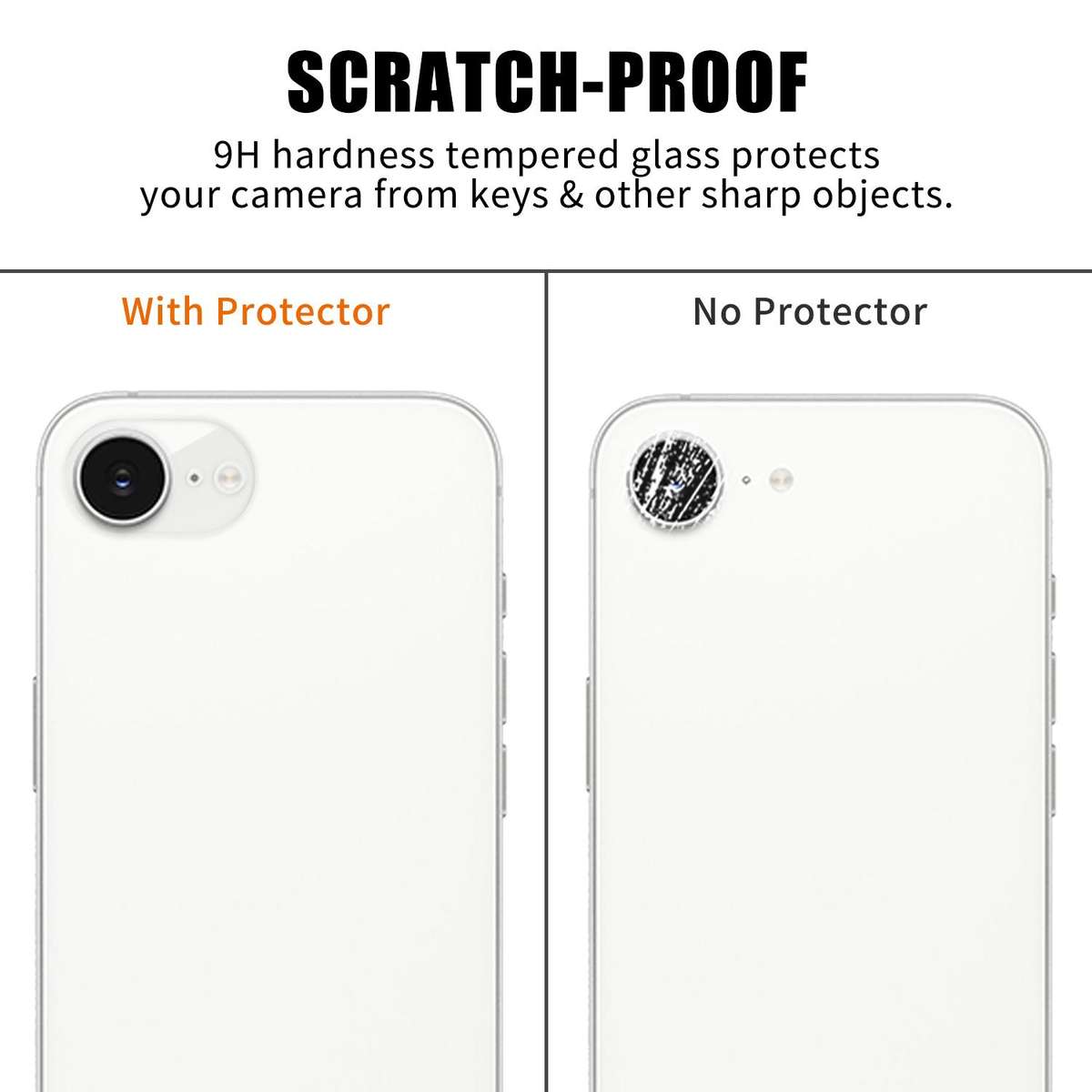 For iPhone 17e / 16e Kalebol Transparent HD Anti-Fingerprint AR Integrated Camera Lens Tempered Gl