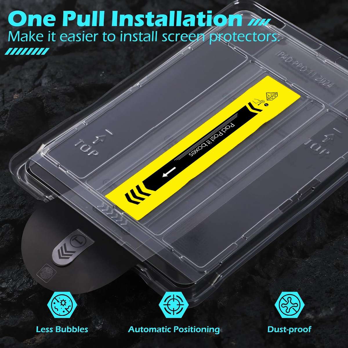 For iPad mini 5 / mini 4 Easy Install Box Dust-Free HD Curved Edge Anti-Fingerprint Tempered Glass