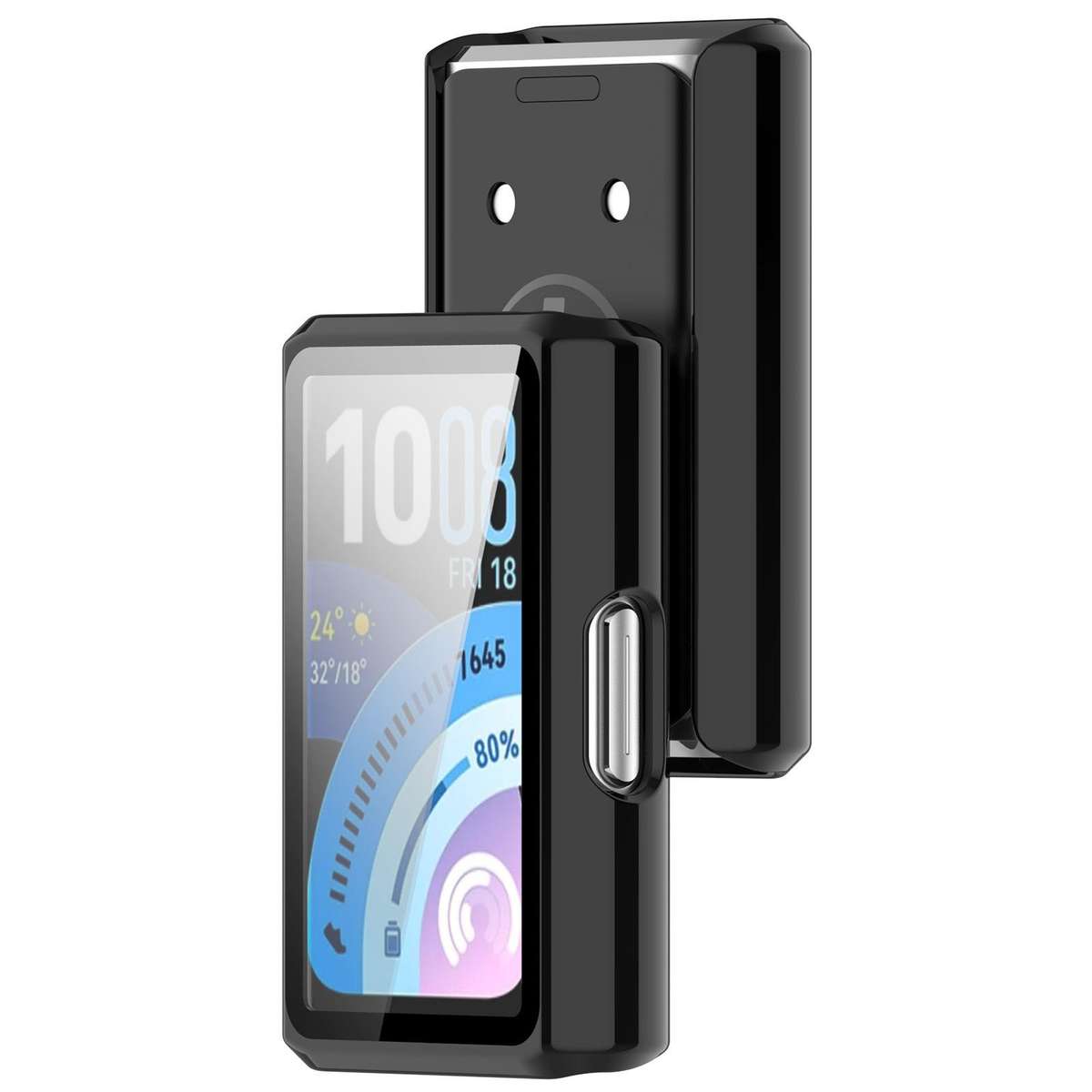 For Huawei Band 11 Pro / 11 Pro NFC Tempered Film Integrated PC Watch Protective Case(Black)