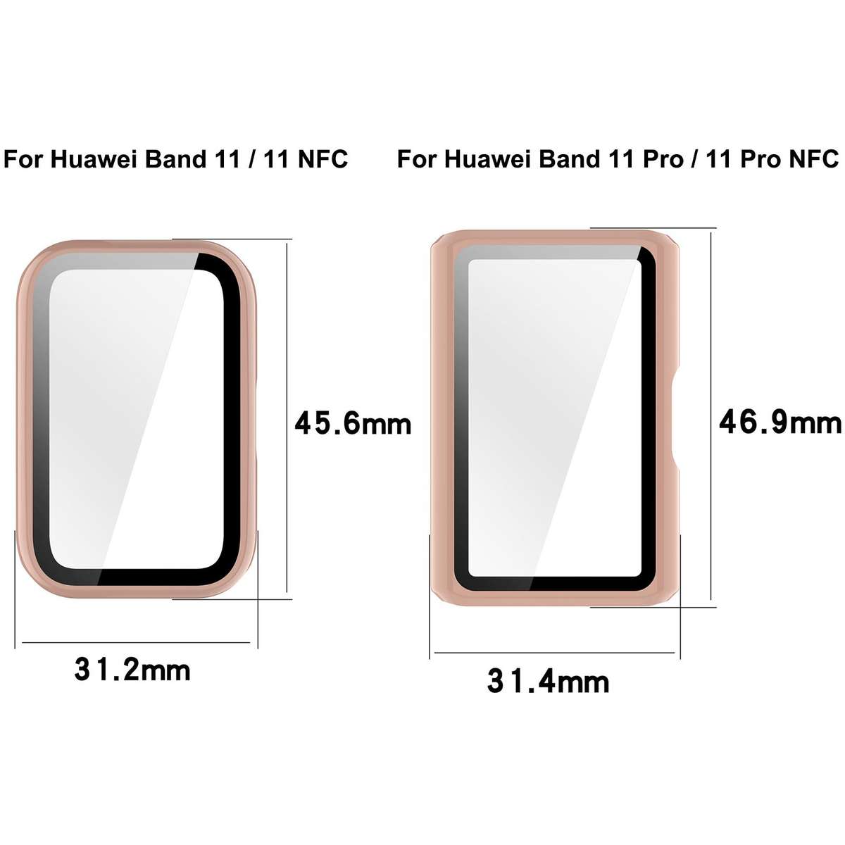 For Huawei Band 11 Pro / 11 Pro NFC Tempered Film Integrated PC Watch Protective Case(Pine Green)