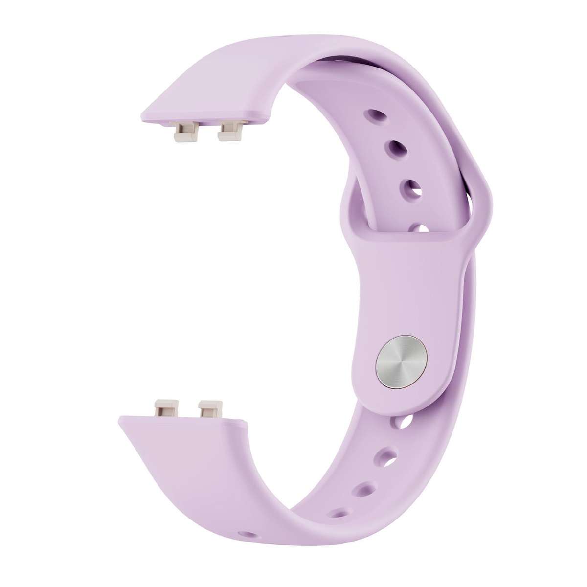 For Huawei Band 11 / Band 11 Pro Glossy Reverse Buckle Solid Color Silicone Wat ... (Light Purple)