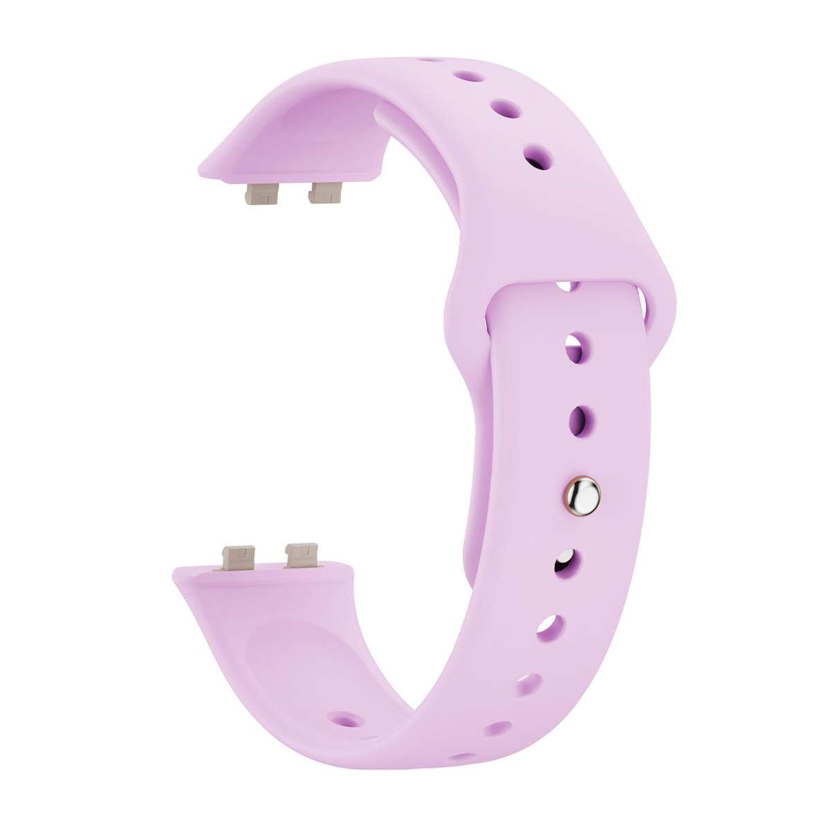 For Huawei Band 11 / Band 11 Pro Glossy Reverse Buckle Solid Color Silicone Wat ... (Light Purple)