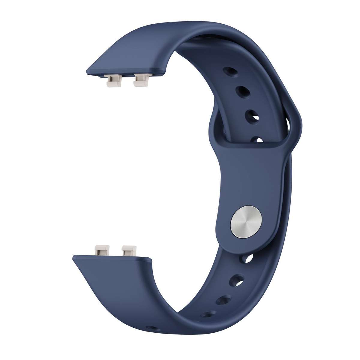 For Huawei Band 11 / Band 11 Pro Glossy Reverse Buckle Solid Color Silicone Watch Band(Dark Blue)
