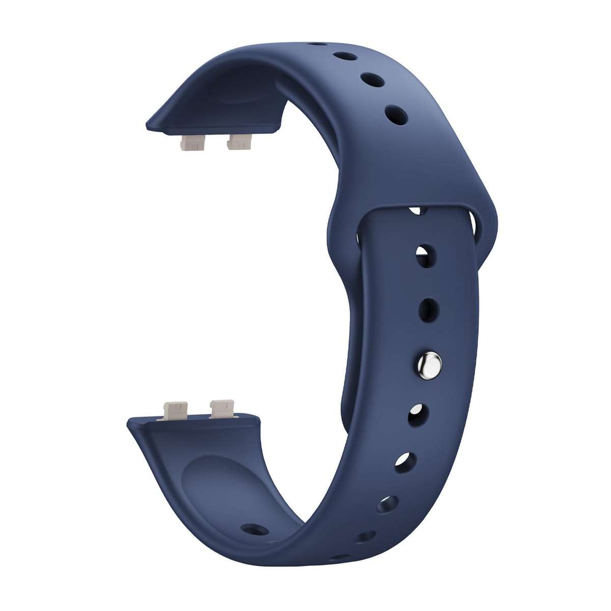 For Huawei Band 11 / Band 11 Pro Glossy Reverse Buckle Solid Color Silicone Watch Band(Dark Blue)
