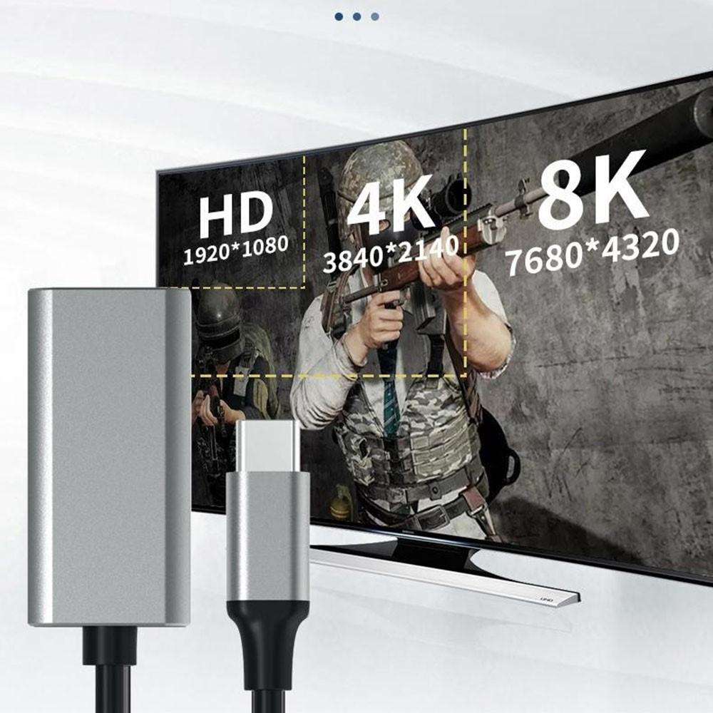 HC-67 DP 1.4 4K HDMI Video Adapter Cable Type-C Male to DisplayPort Female Cable