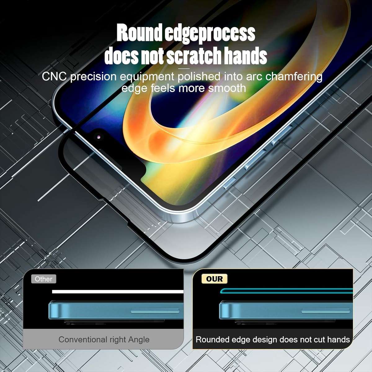 For Honor Magic8 Pro Air Kalebol High-Aluminum Screen-Printed Full-Coverage Anti-Fingerprint Black