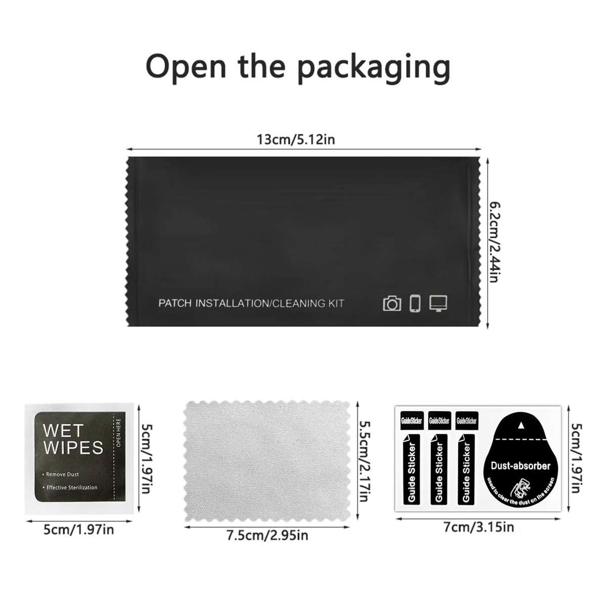 For Honor 600 Lite 10pcs Kalebol High-Aluminum Screen-Printed Full-Coverage Anti-Fingerprint Black