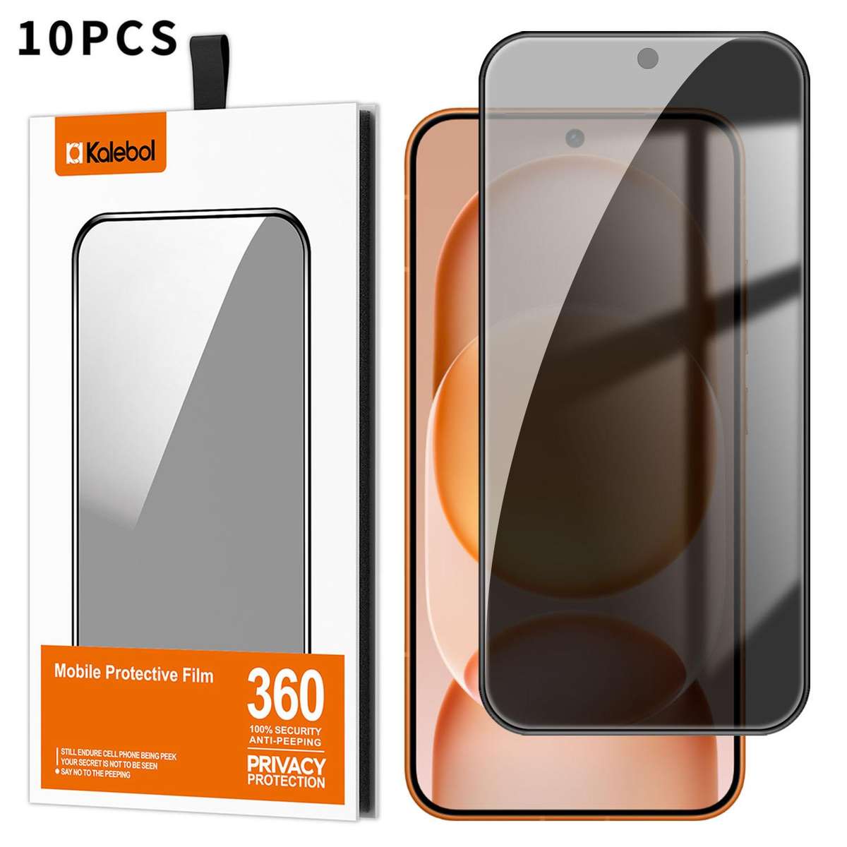 For Honor Magic8 Pro Air 10pcs Kalebol High-Aluminum Screen-Printed Full-Coverage Black-Border Pri