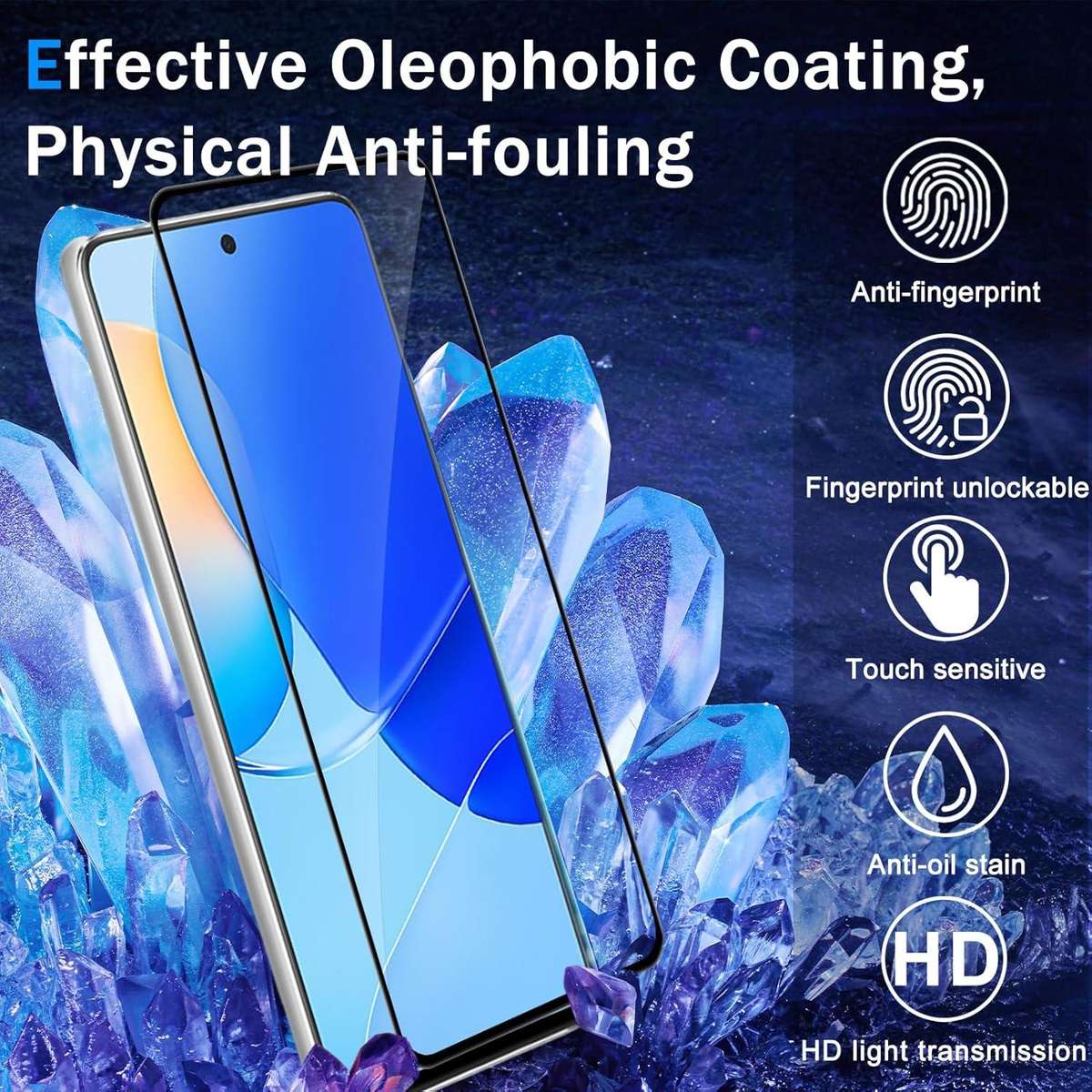 For Huawei nova 15 10pcs Kalebol High-Aluminum Screen-Printed Full-Coverage Anti-Fingerprint Black