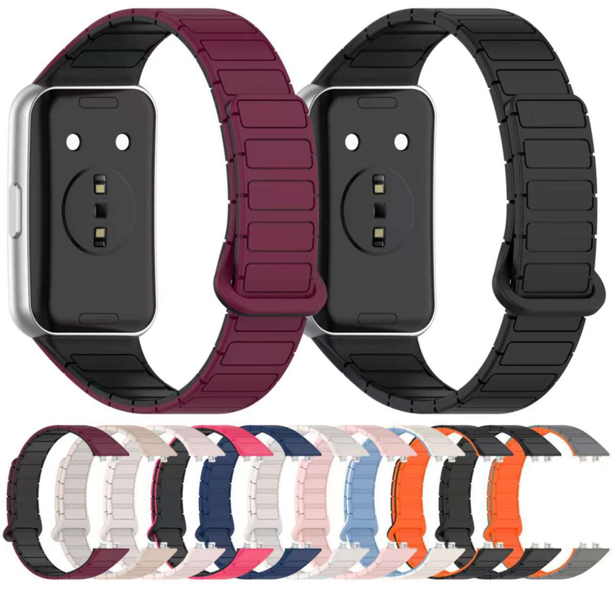 For Huawei Band 11 / Band 11 Pro I-Shaped Adjustable Magnetic Silicone Watch Band(Starlight)
