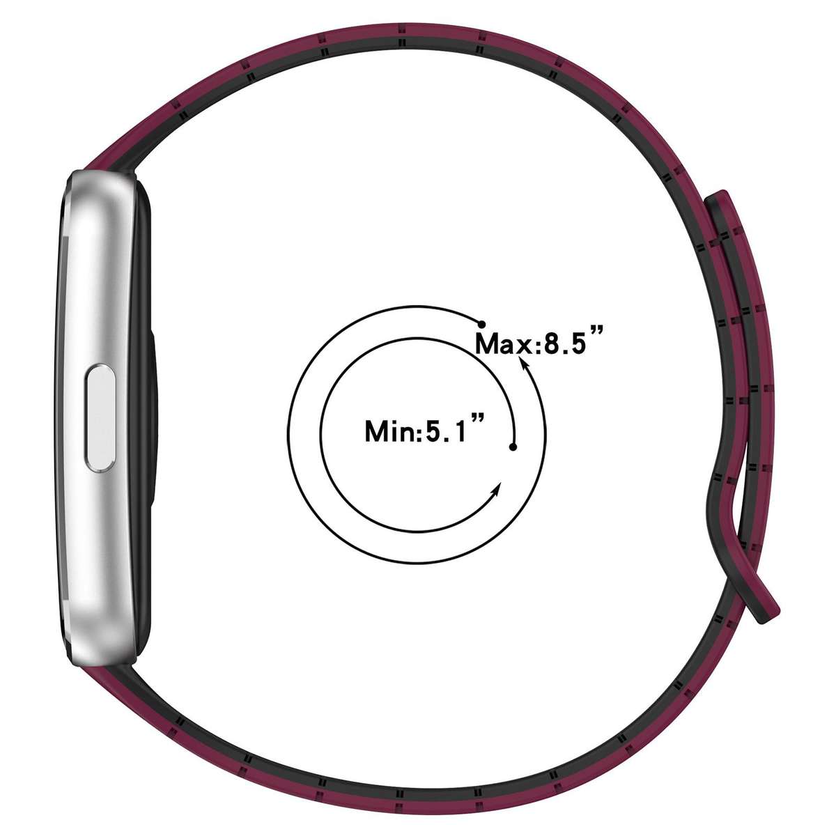 For Huawei Band 11 / Band 11 Pro I-Shaped Adjustable Magnetic Silicone Watch Band(Starlight)