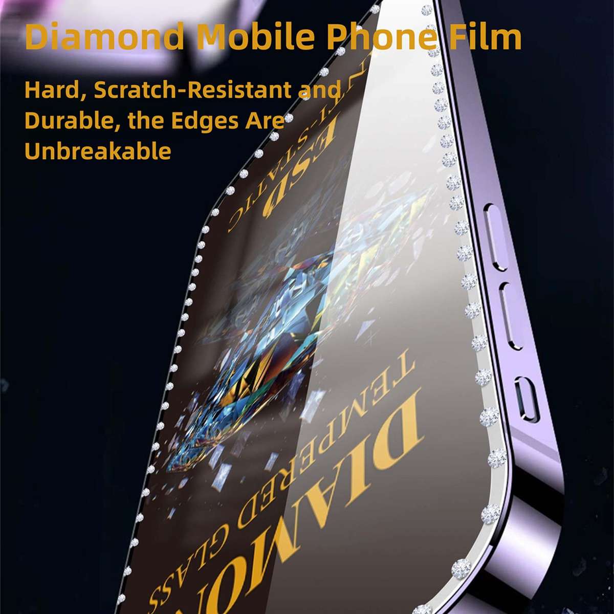 For Xiaomi Poco M7 10pcs Full-Screen Diamond-Studded Silkscreen High-Definition Anti-Static Temper