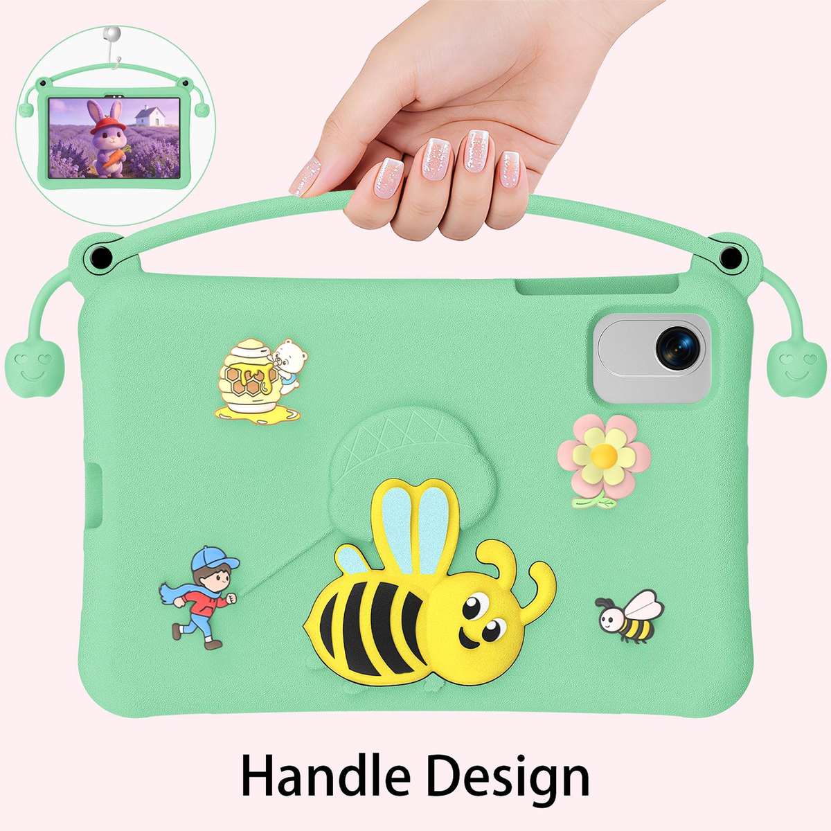 For Honor Pad X9a / X10 Pro / X9 Pro Little Bee EVA Shockproof Tablet Case(Light Cyan)