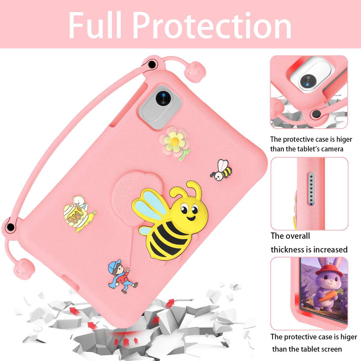 For Honor Pad X9a / X10 Pro / X9 Pro Little Bee EVA Shockproof Tablet Case(Pink)
