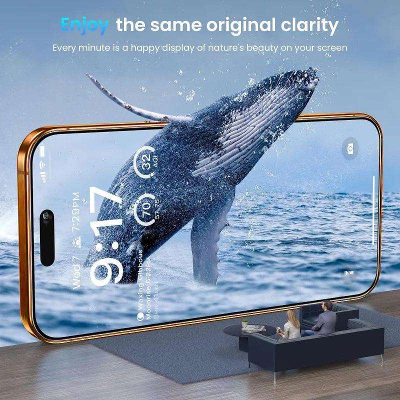 For iPhone 12 Pro 10pcs 300CC 3D Borderless Anti-Dust Mesh Anti-Static HD Tempered Glass Flim