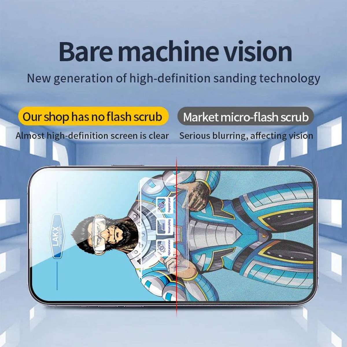 For Huawei Mate 80 / Mate 80 Pro 10pcs Blue Gorilla Anti-fingerprint Anti-static Silk Screen HD El