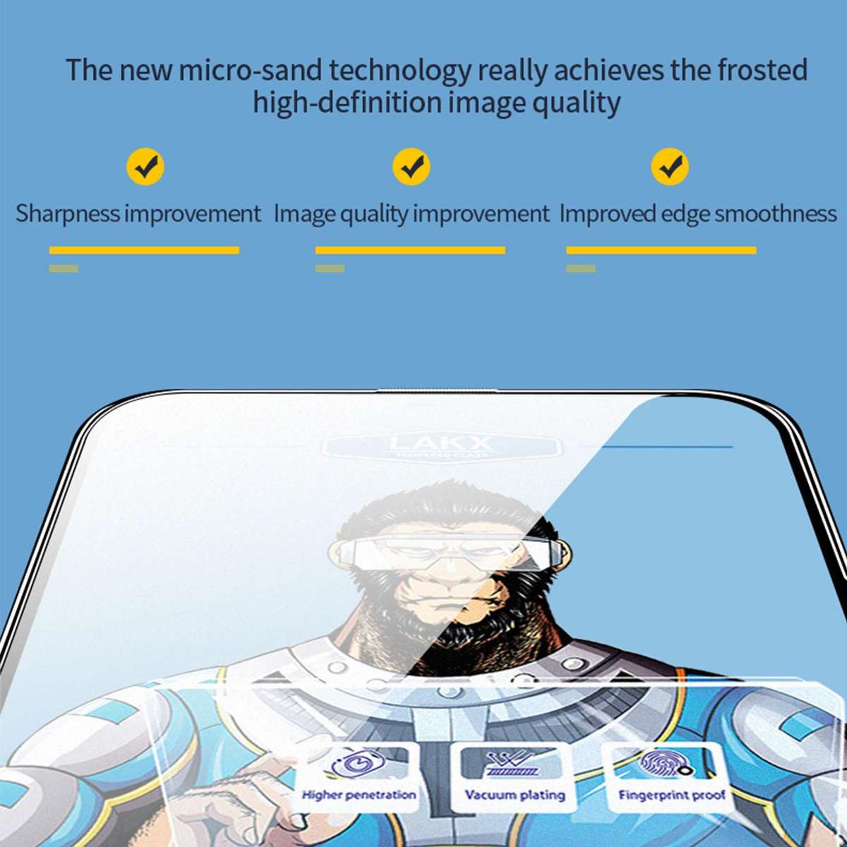 For Huawei Mate 80 / Mate 80 Pro 10pcs Blue Gorilla Anti-fingerprint Anti-static Silk Screen HD El