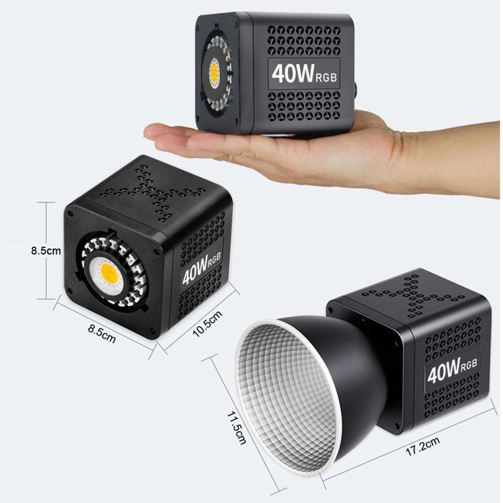 VLOGLITE P40RGB Photography 40W COB RGB Video Light 20 Effects Modes Studio Video Lamp