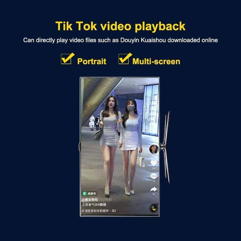JEDX 4K HD Player Single AD Machine Power on Automatic Loop Play Video PPT Horizontal And Vertical