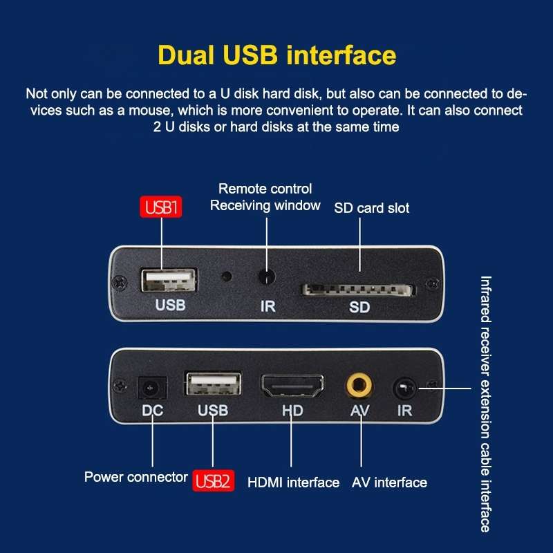 JEDX 4K HD Player Single AD Machine Power on Automatic Loop Play Video PPT Horizontal And Vertical