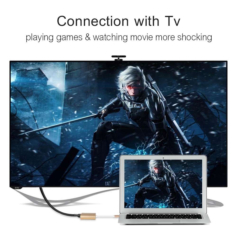 USB Type C to VGA 3-in-1 Hub Adapter supports USB Type C tablets and laptops for Macb ... (Silver)