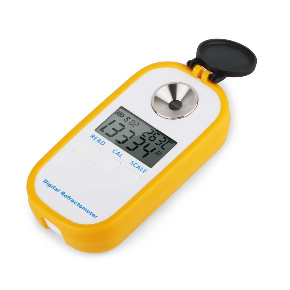 DR201 Digital Salt Refractometer Salinity Specific Gravity Meter 0~28% Refractometer Food Salt Conte