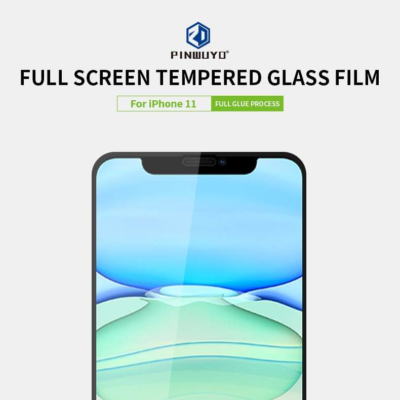 For iPhone 11 PINWUYO 9H 2.5D Full Screen Tempered Glass Film(Black)