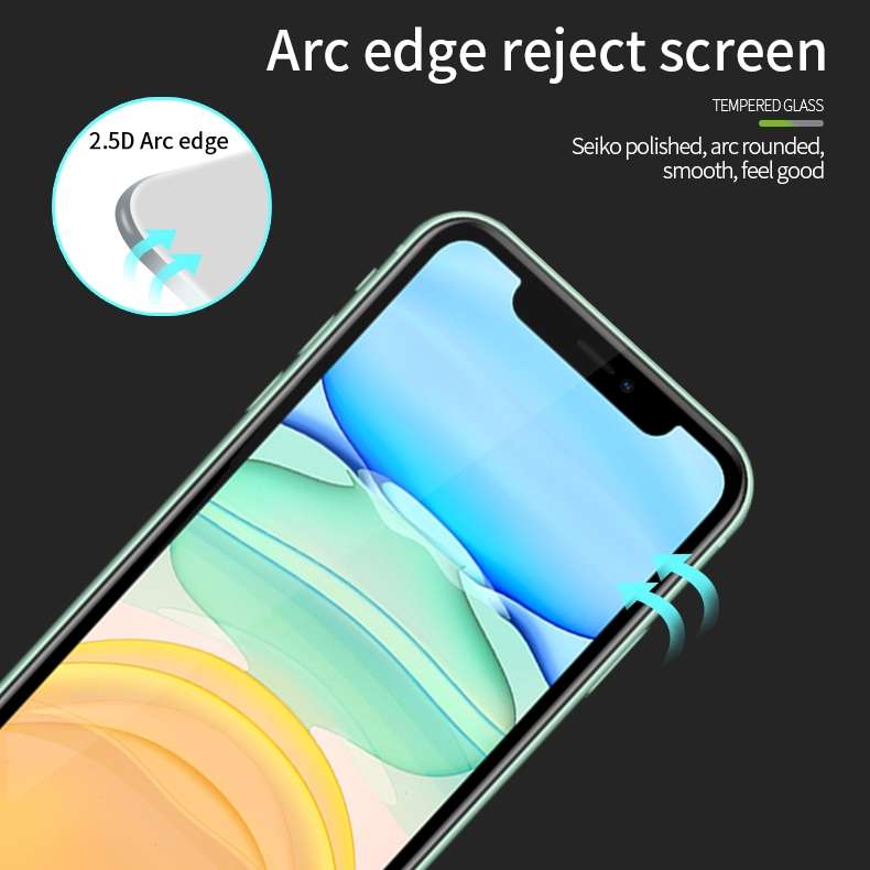 For iPhone 11 PINWUYO 9H 2.5D Full Screen Tempered Glass Film(Black)