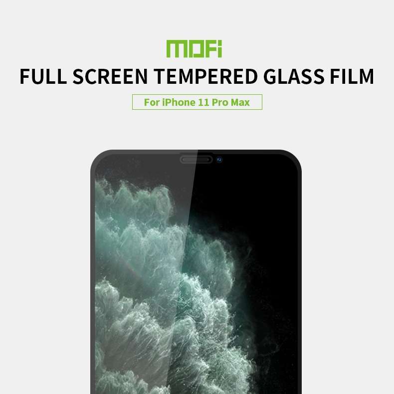 For iPhone 11 Pro Max MOFI 9H 2.5D Full Screen Tempered Glass Film(Black)