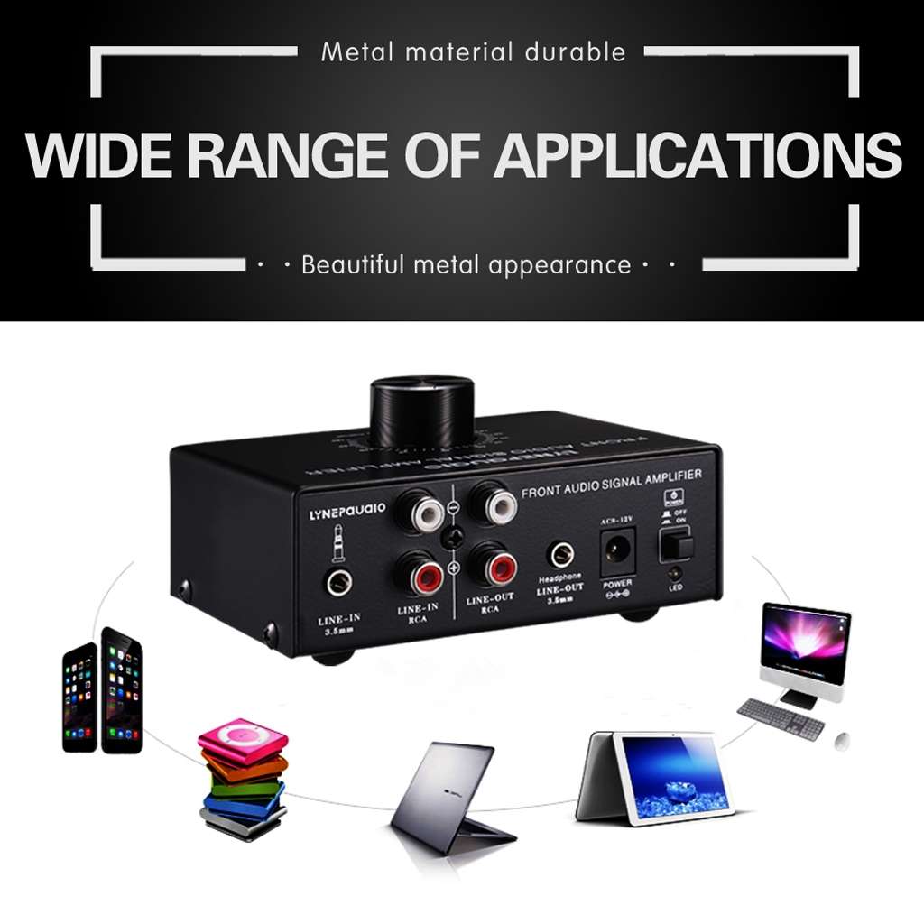 B015 Front Stereo Signal Amplifier Booster Headphones Speaker Amplifier Headset Dual-Audio Source