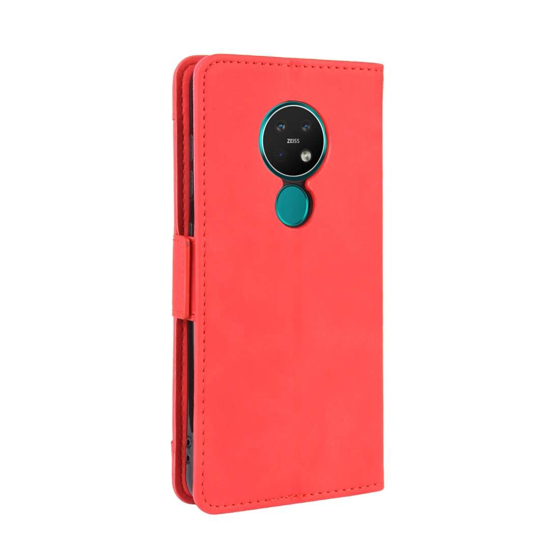 For Nokia 7.2 / 6.2 Wallet Style Skin Feel Calf Pattern Leather Case with Separate Ca ... (Red)