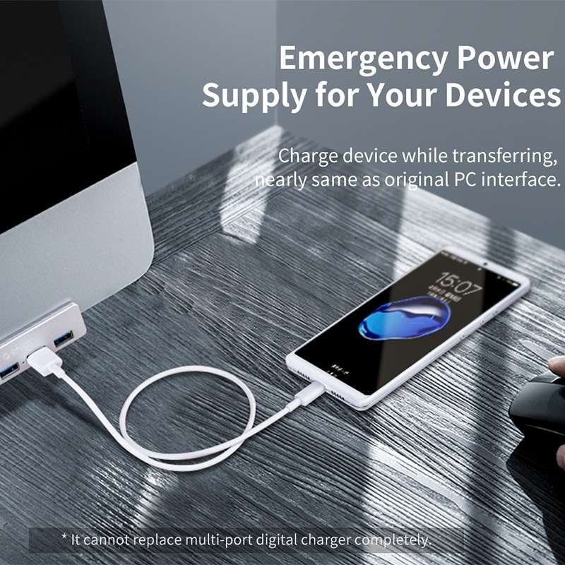 ORICO MH4PU-P Aluminum Alloy 4 Ports USB3.0 Clip-type HUB(Silver)
