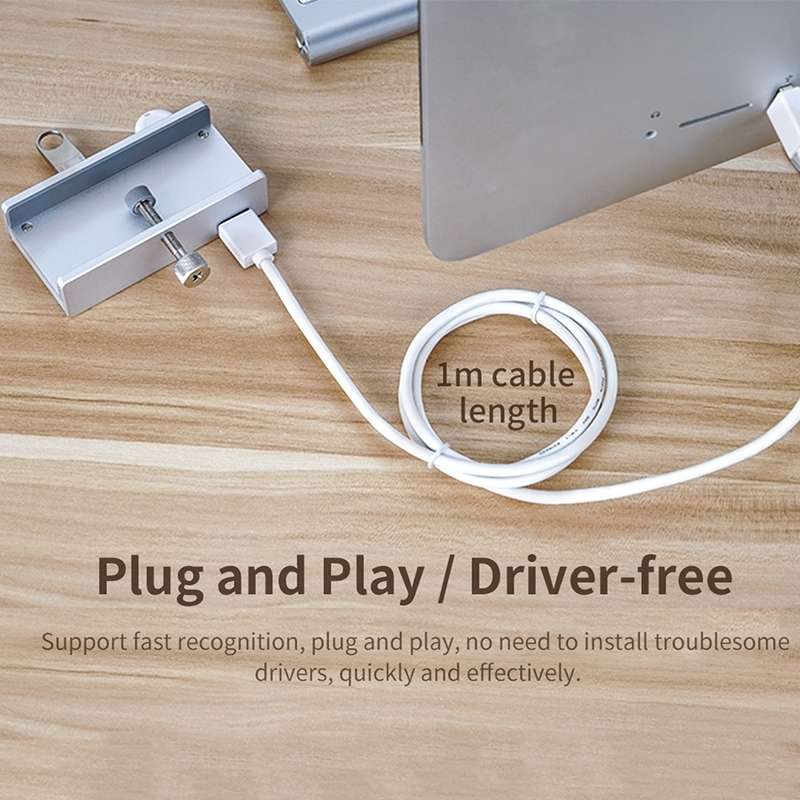 ORICO MH4PU-P Aluminum Alloy 4 Ports USB3.0 Clip-type HUB(Silver)