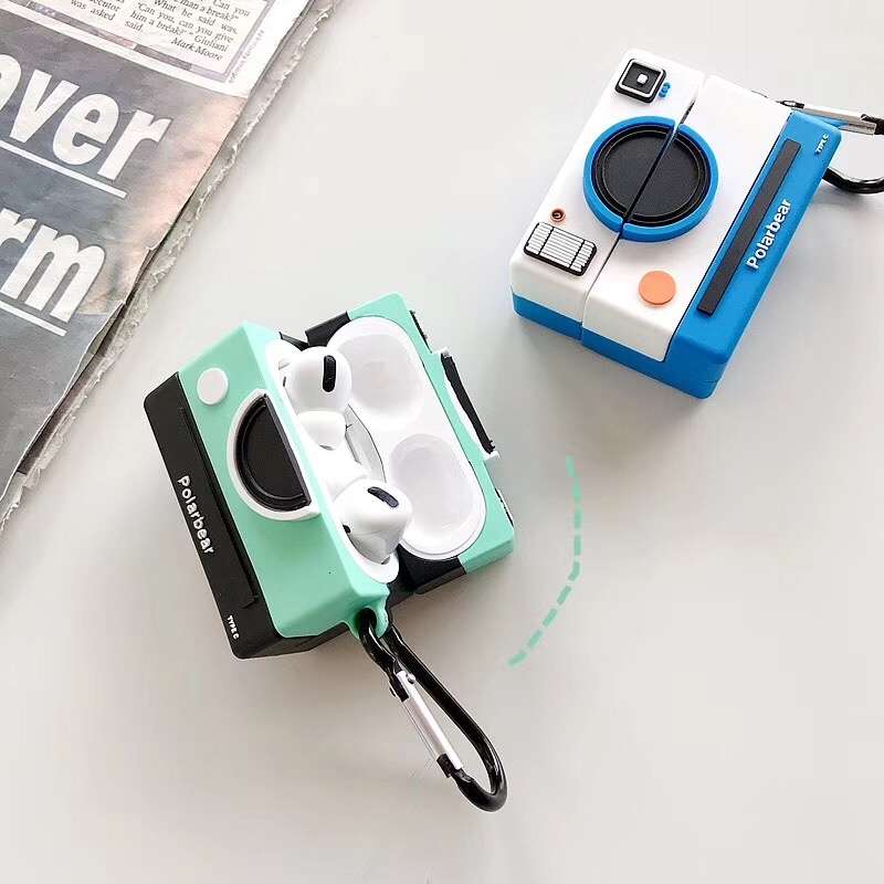 For Apple AirPods Pro Camera Bluetooth Headphone Protective Case(Blue)
