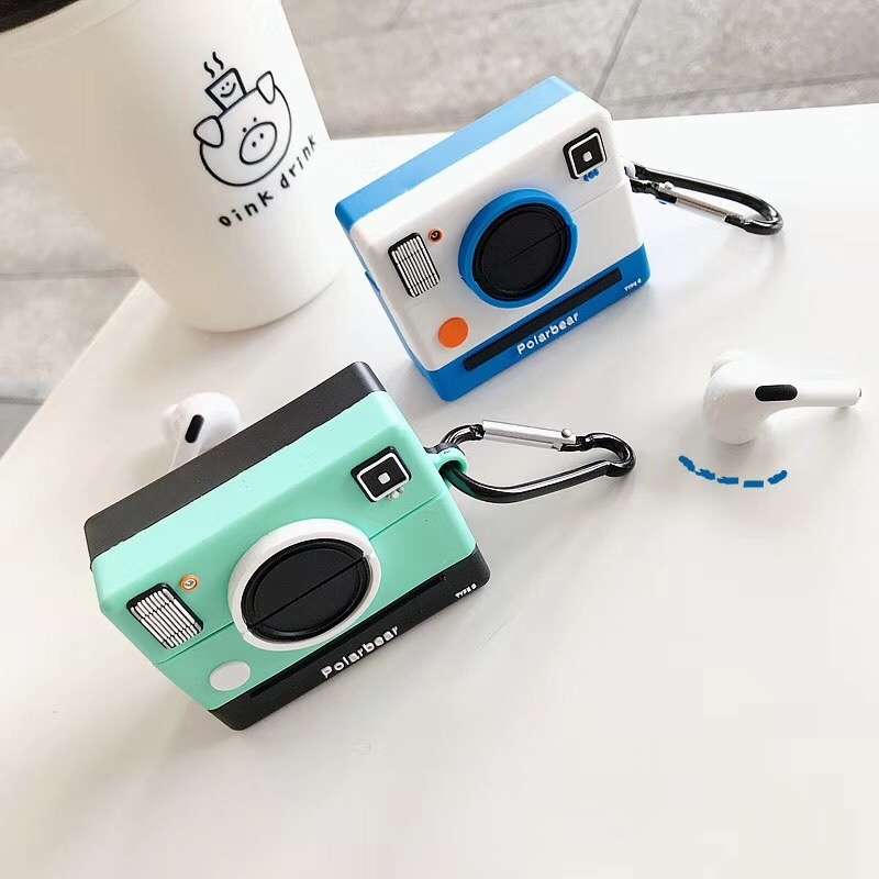 For Apple AirPods Pro Camera Bluetooth Headphone Protective Case(Blue)