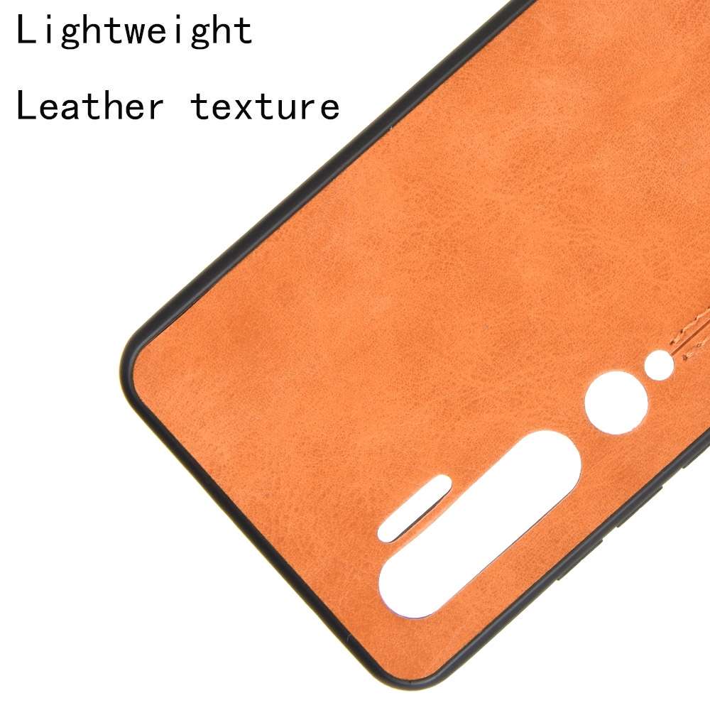 For Xiaomi Mi Note 10/Note10 Pro/CC9 Pro Shockproof Sewing Cow Pattern Skin PC + PU + TPU Case(Black