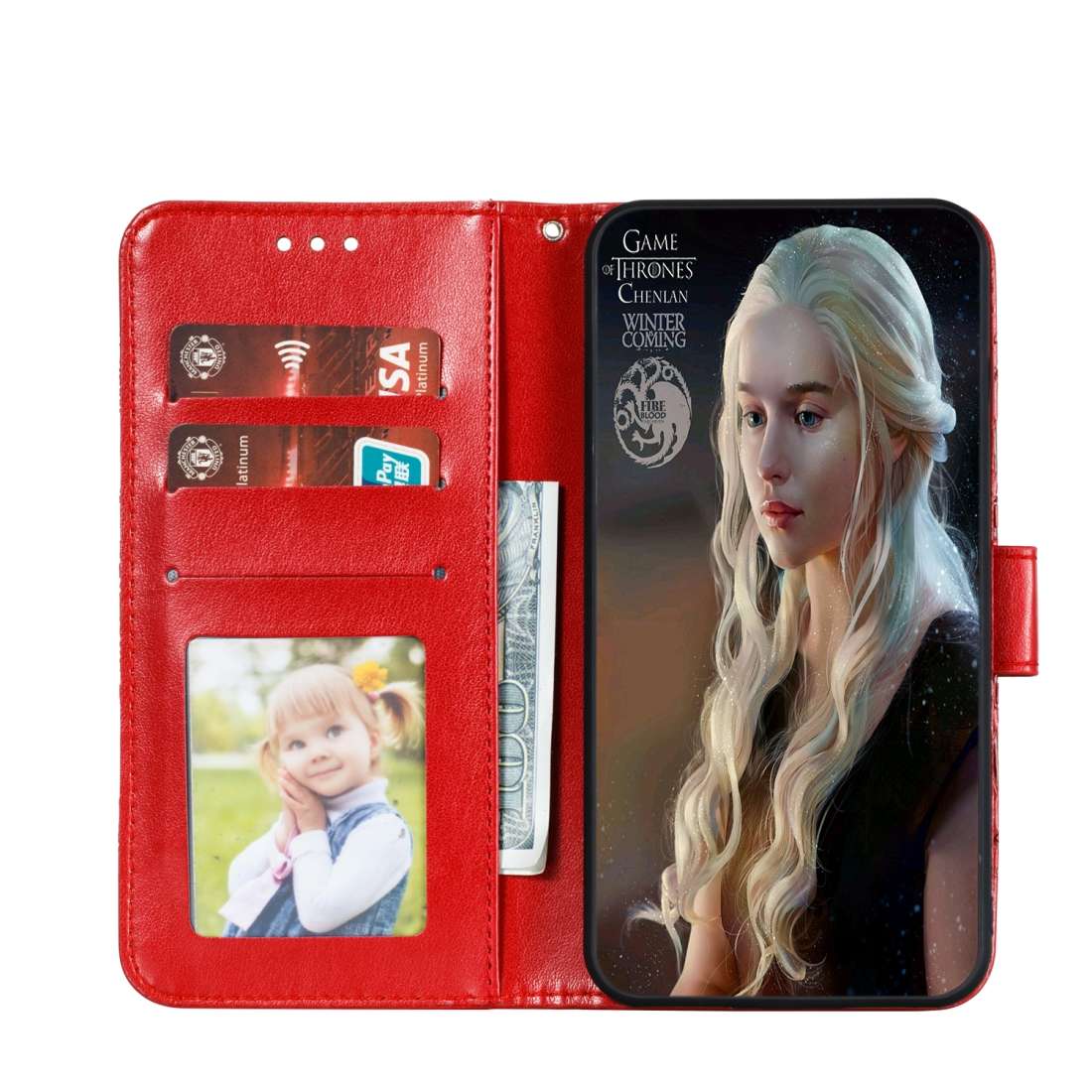 For Nokia 7.2 Mandala Embossing Pattern Horizontal Flip Leather Case with Holder & Card ... (Red)