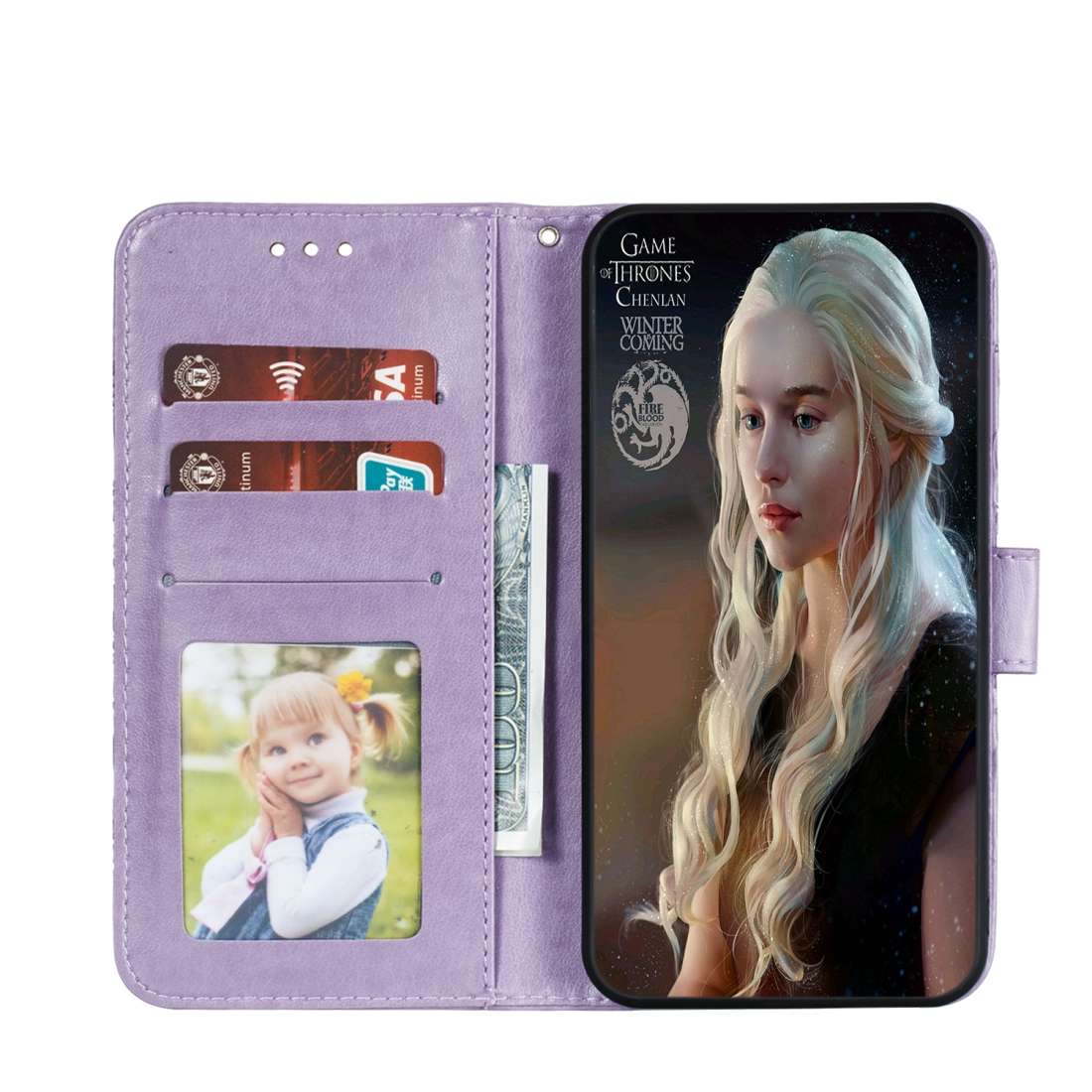 For Nokia 7.2 Mandala Embossing Pattern Horizontal Flip Leather Case with Holder & Ca ... (Purple)